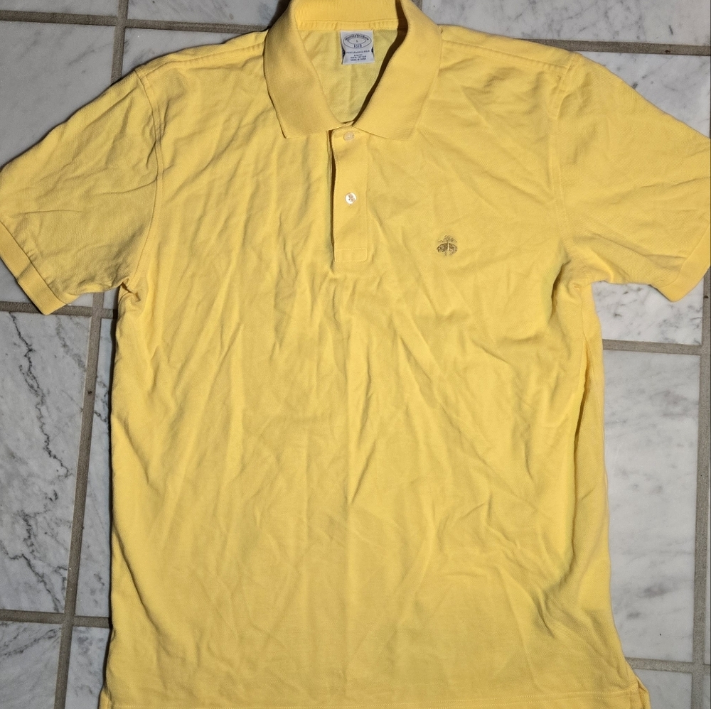 Brooks Brothers Designer Luxury Casual Yellow Size Large